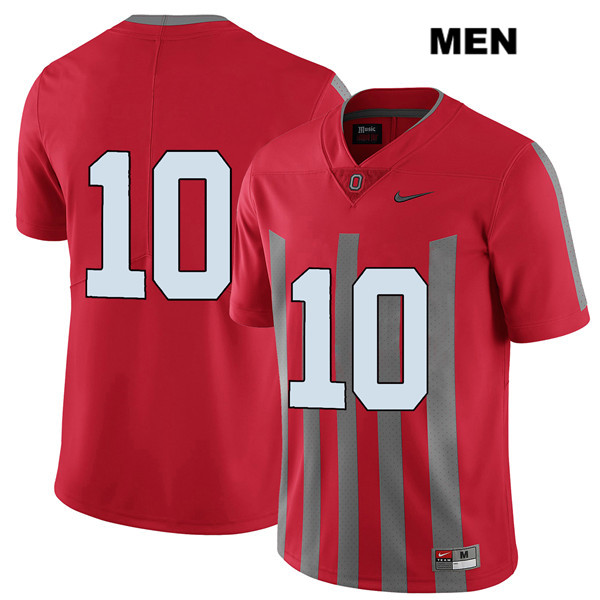 Ohio State Buckeyes Men's Amir Riep #10 Red Authentic Nike Elite No Name College NCAA Stitched Football Jersey GM19U21RF